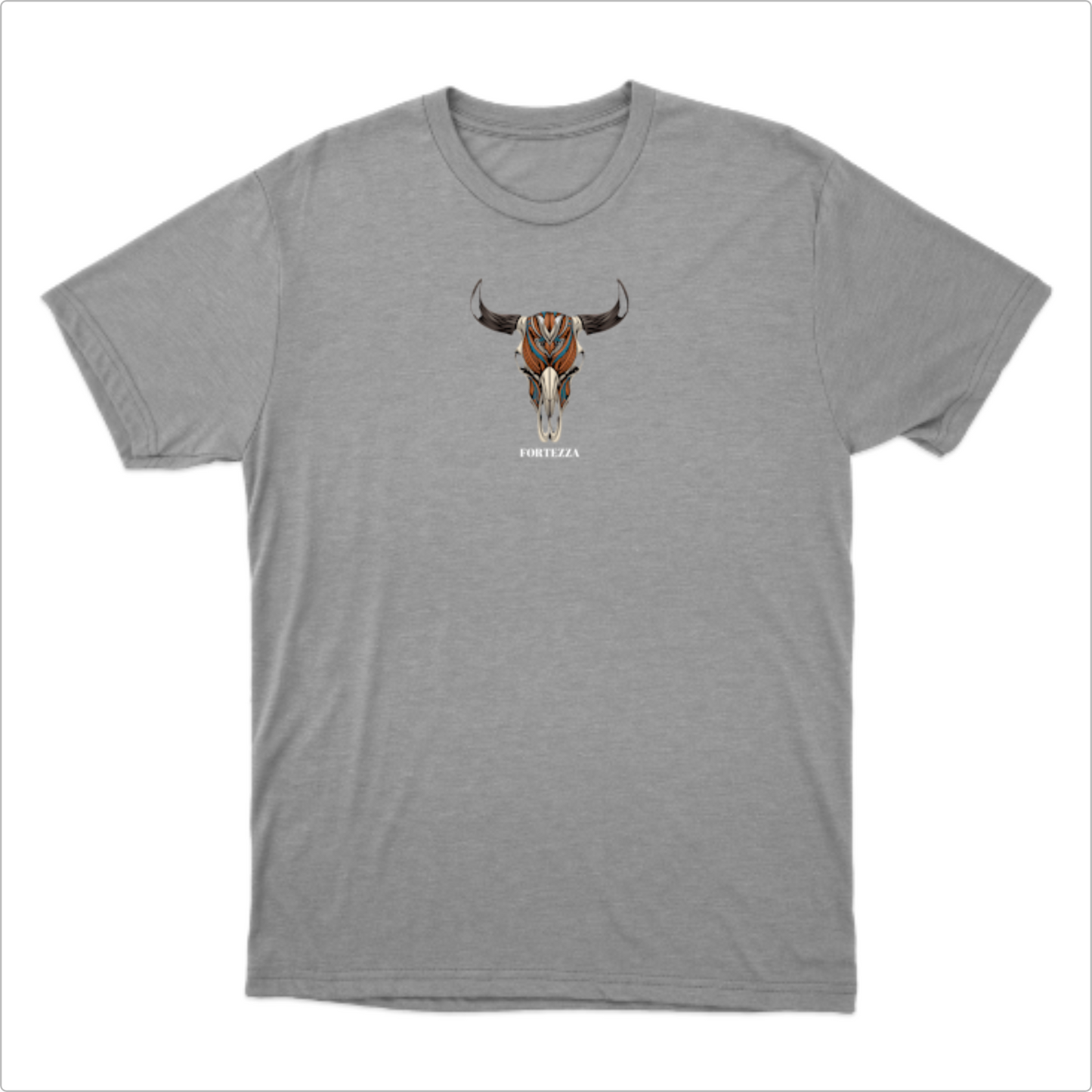 Camiseta básica - Bucrânio colorido