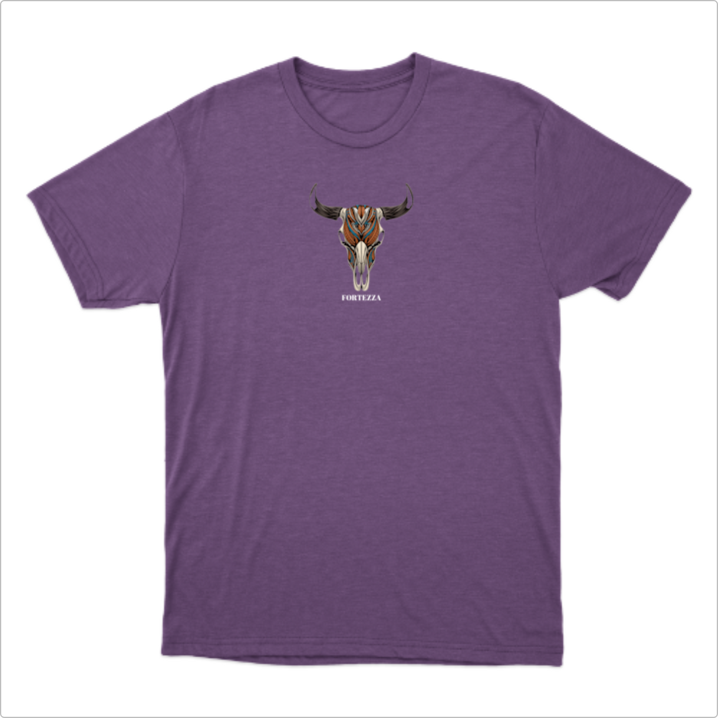 Camiseta básica - Bucrânio colorido